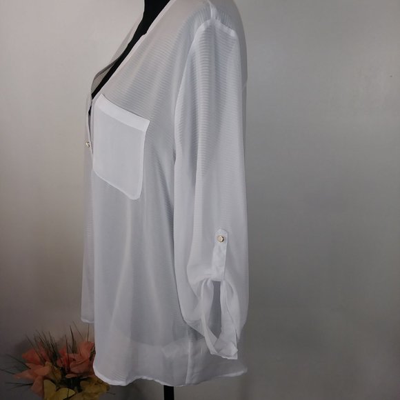 NEW Kim Rogers shear white shirt size XL - Picture 3 of 7